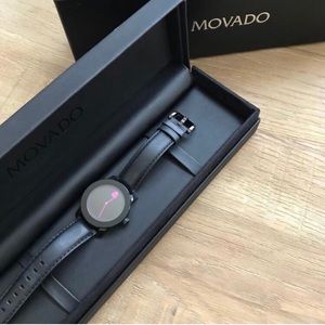 ❌ SOLD: ❌ Movado: Black Bold Pink Dial Watch
